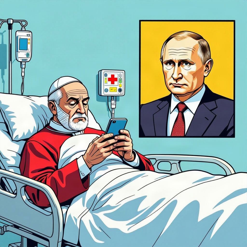 Paus Leo vraagt Vladimir Poetin vanuit zijn ziekenhuisbed om genade voor een bezette stad.
