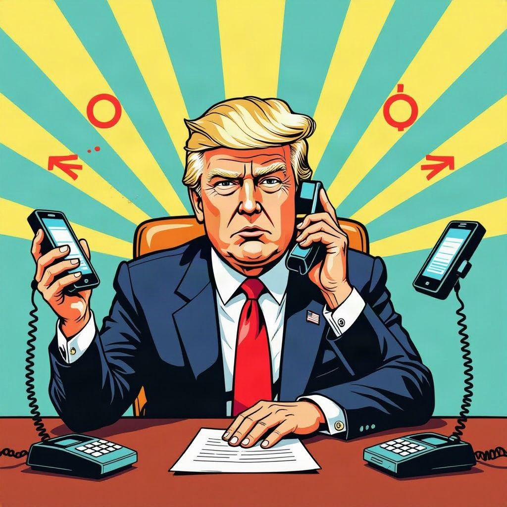 Donald Trump ruilt fysieke campagnes in voor een telefonische eindsprint.