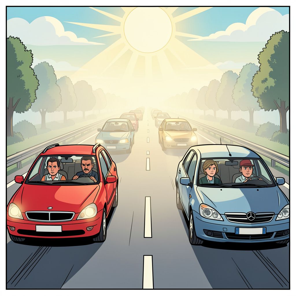 Dichte mist verrast automobilisten tijdens de ochtendspits.