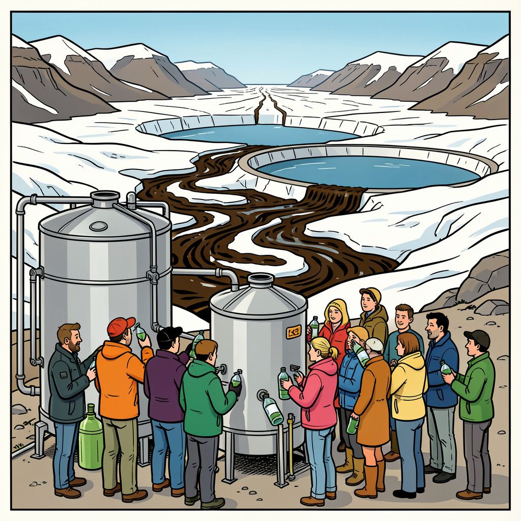 Het drinkwater in het Noorse Longyearbyen is onbruikbaar door opwarmend ijs.