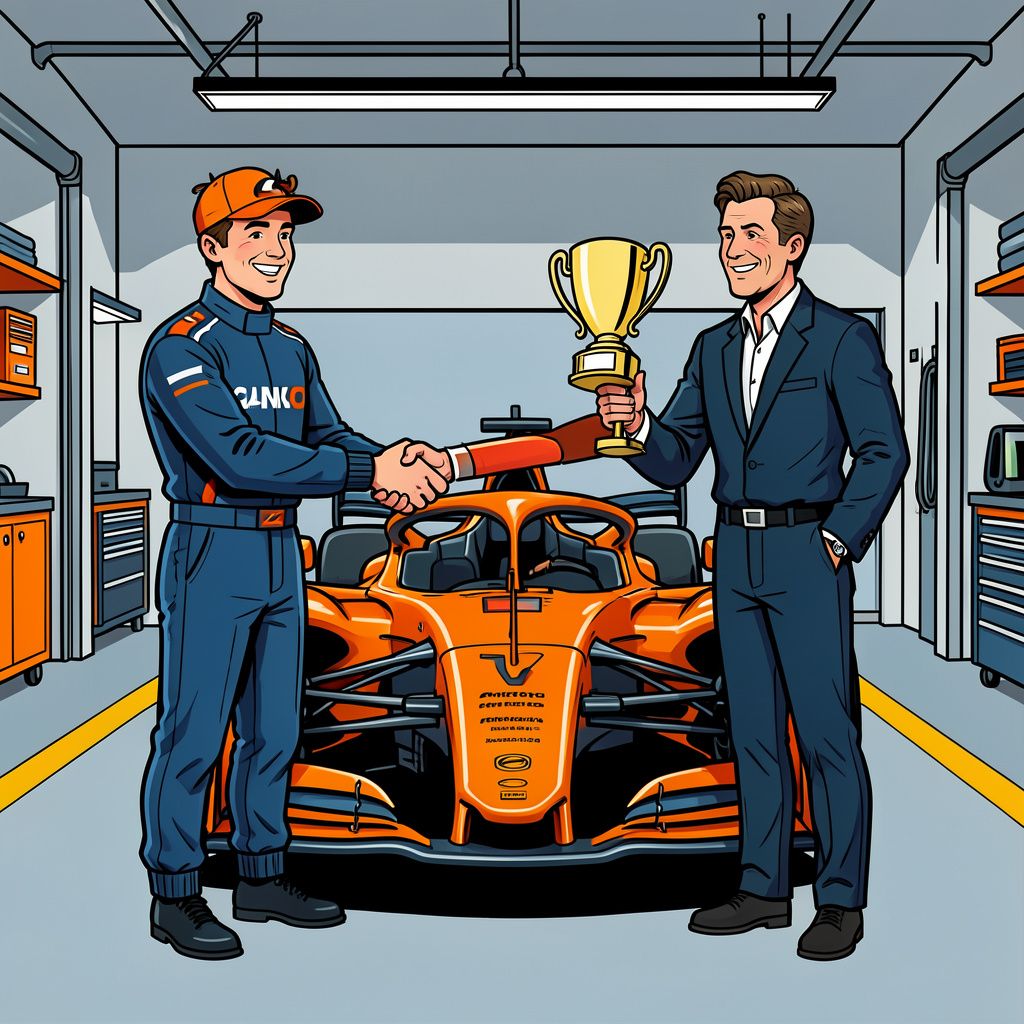 Lando Norris tekent een megadeal bij McLaren en krijgt zijn eigen kampioensauto cadeau.