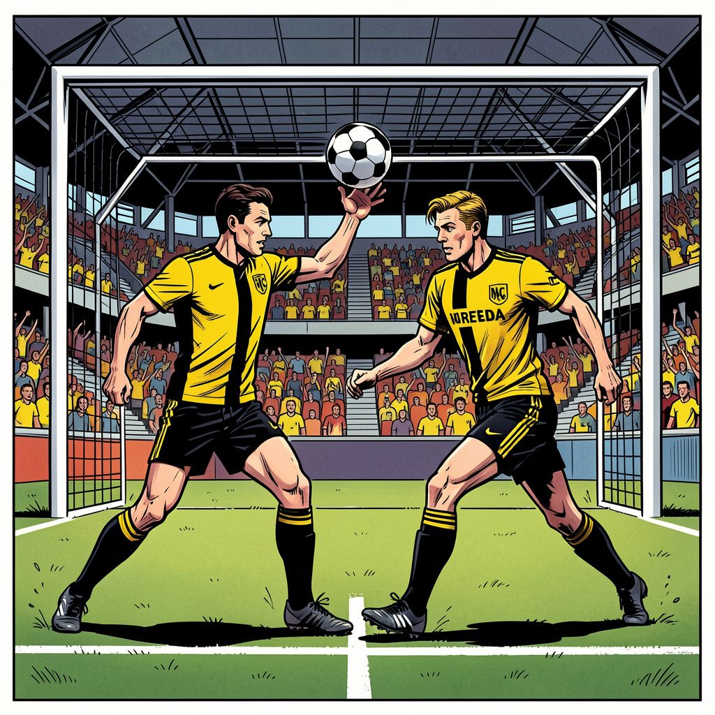 Roda JC en NAC Breda delen de punten na een spectaculair gevecht in Kerkrade.