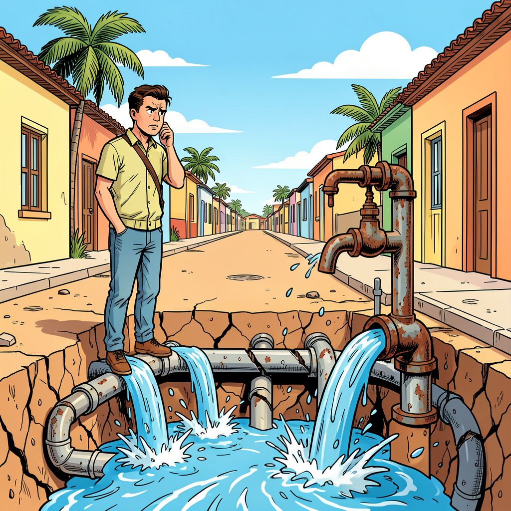 In puerto rico blijft de kraan dagenlang droog terwijl ruim de helft van al het drinkwater gewoon weglekt in de grond.