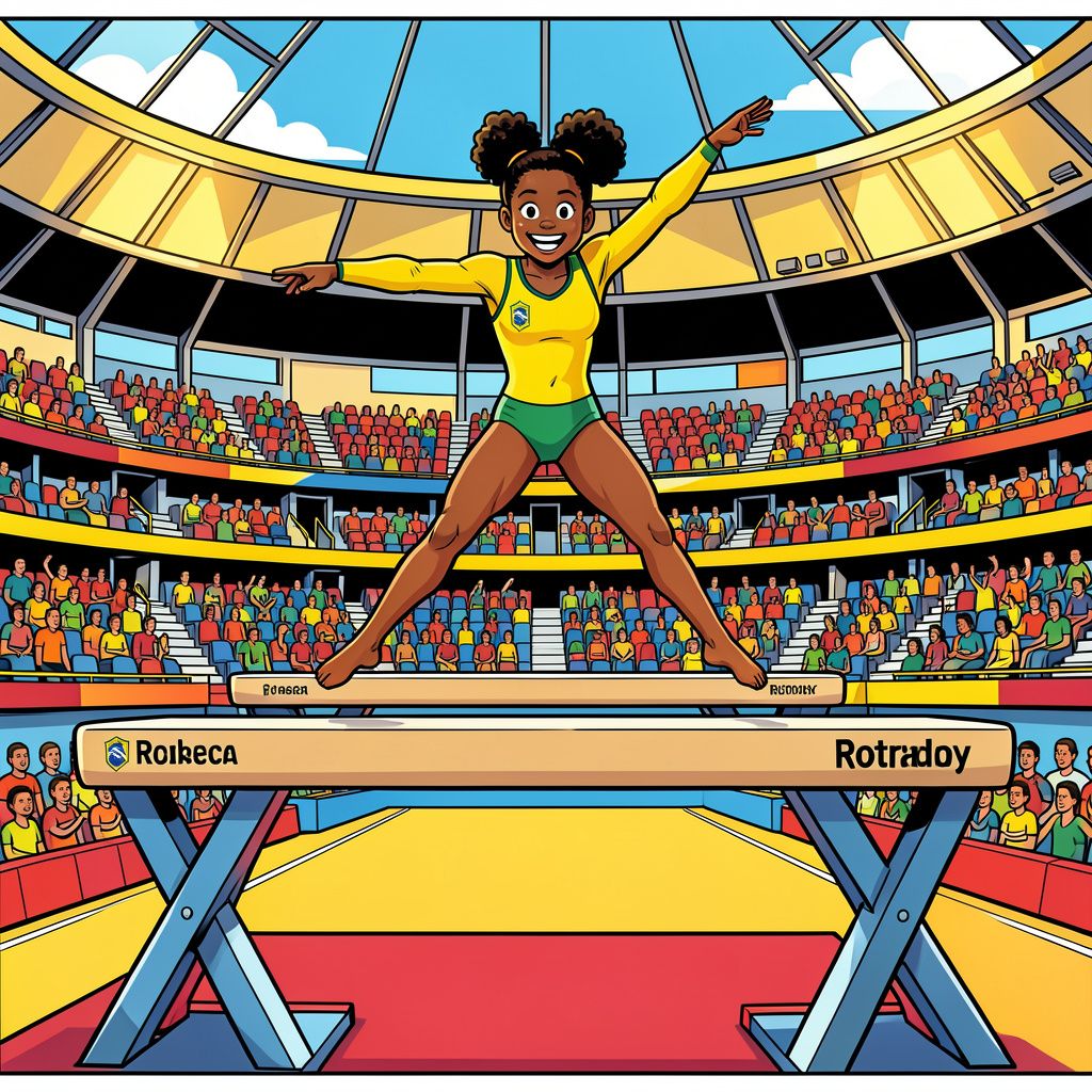 Braziliaanse turnlegende Rebeca Andrade verovert opnieuw de wereldtitel op sprong in Ahoy.