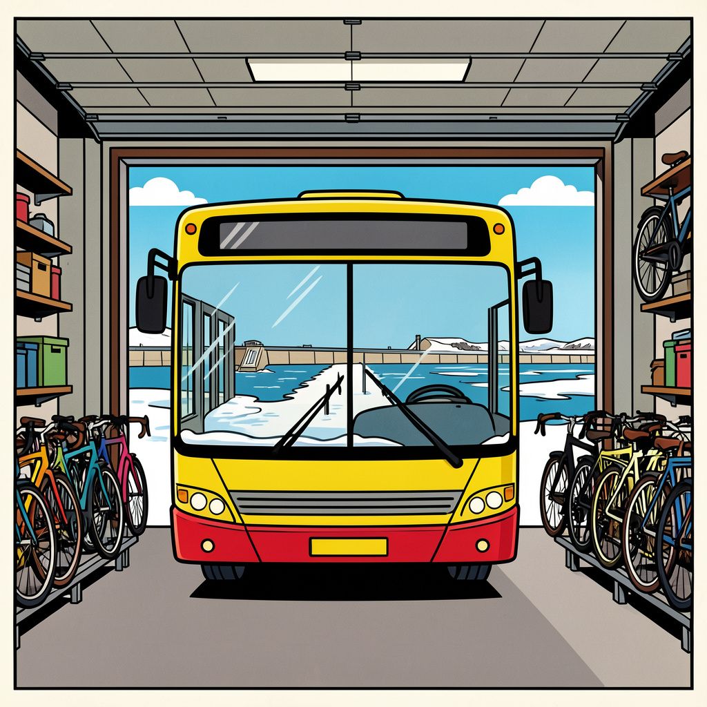De gratis fietsbus over de Afsluitdijk blijft deze winter in de garage.