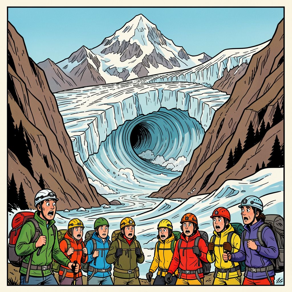 Een gletsjer stort in de Himalaya in en laat vijftienhonderd mensen vermist achter