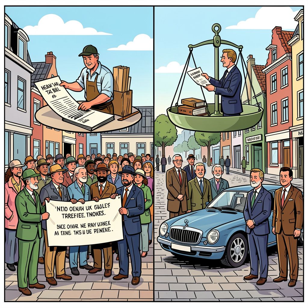 Een grote coalitie eist vandaag met een petitie een eerlijkere verdeling van de belastingen.