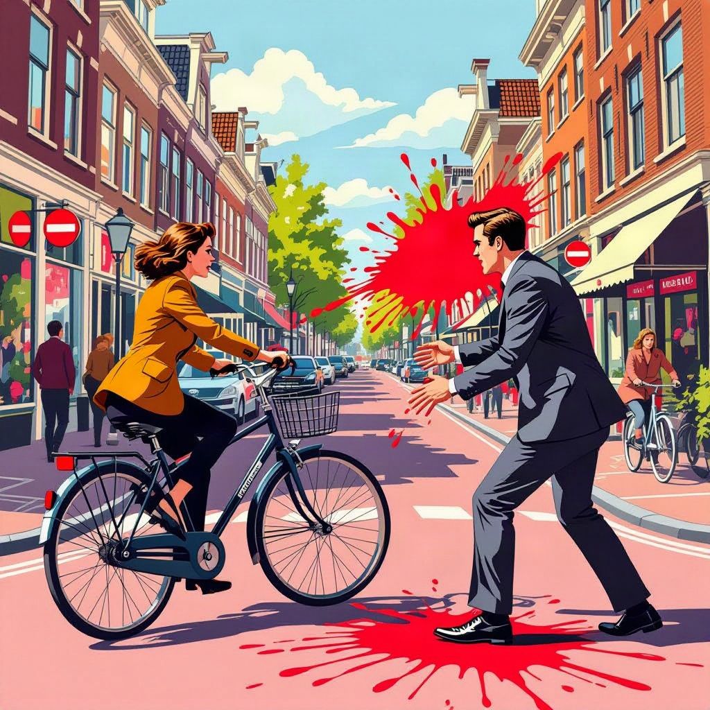 Een gewelddadige aanval met rode verf op een fietsster houdt verband met het verhitte asieldebat in Den Bosch.