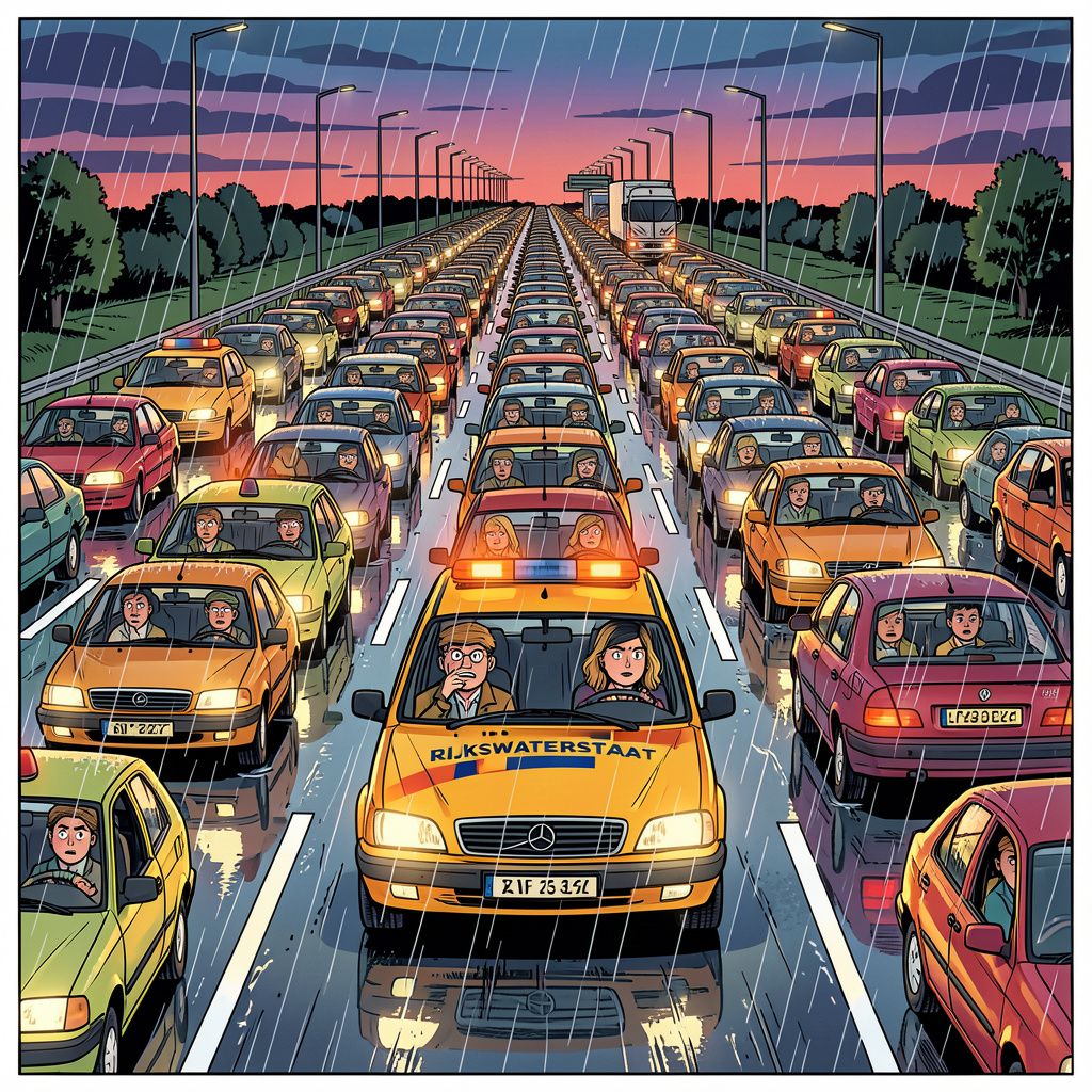 Automobilisten kijken vanavond tegen een gigantische muur van zeshonderd kilometer file aan.