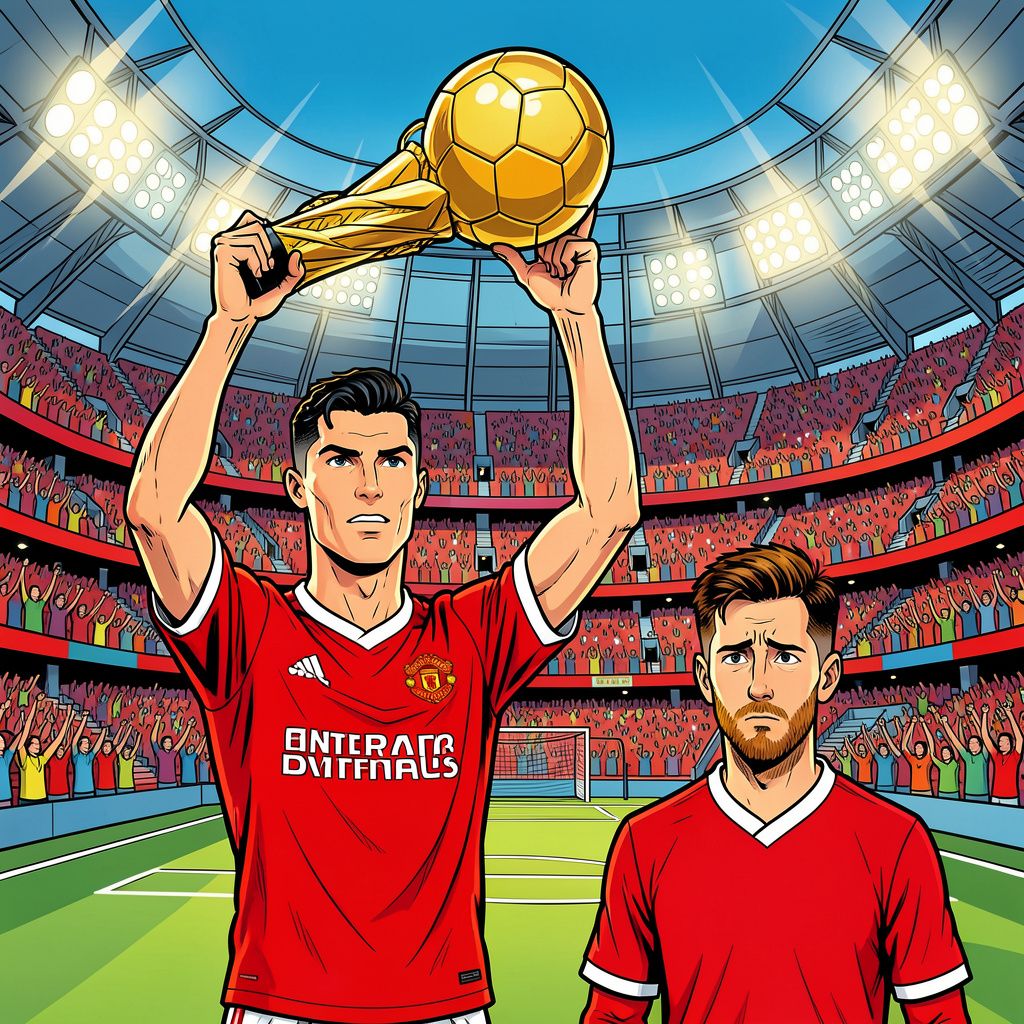 Cristiano Ronaldo verslaat aartsrivaal Lionel Messi in historische verkiezing.