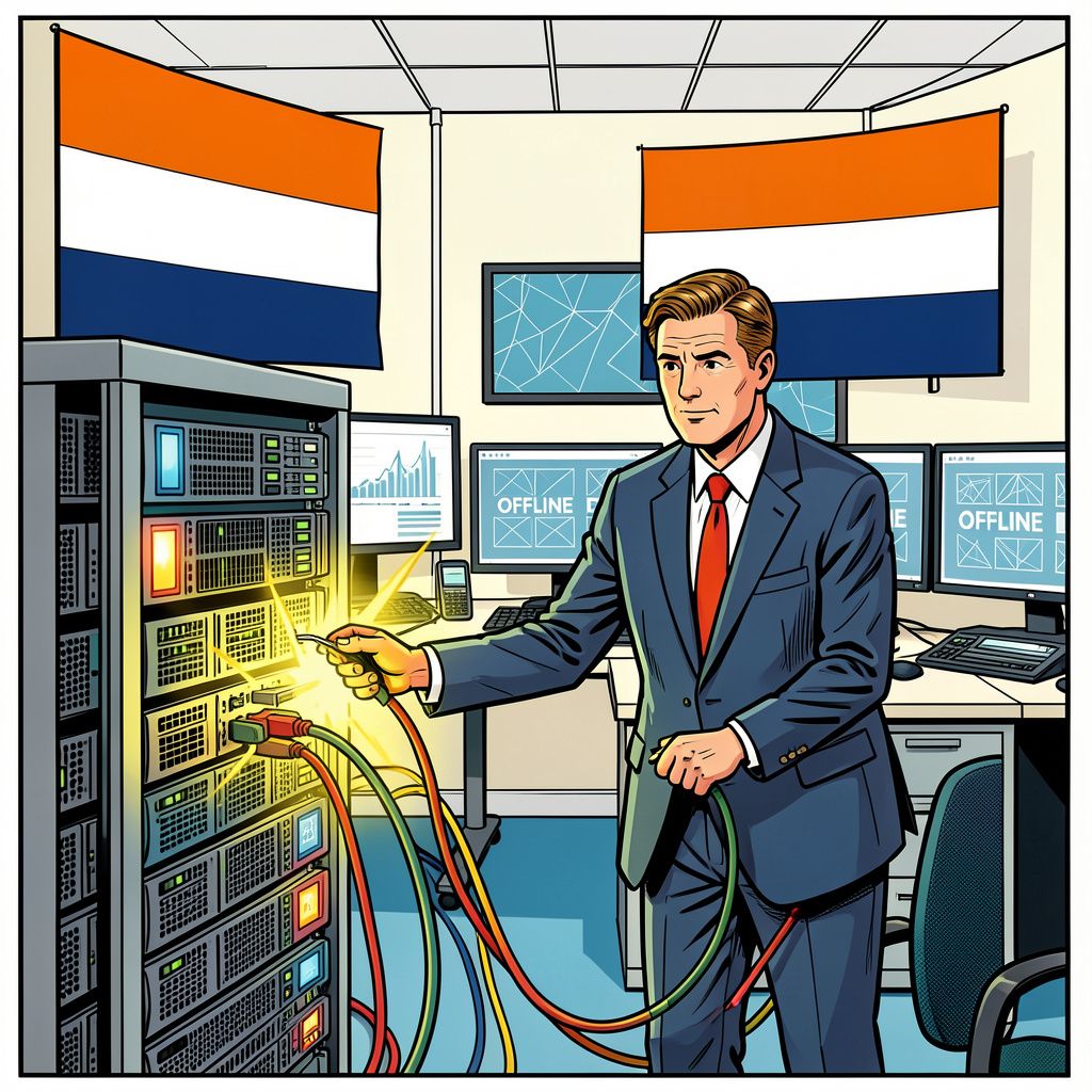 Nederlandse overheid en bedrijven trekken uit voorzorg de stekker uit het internet.