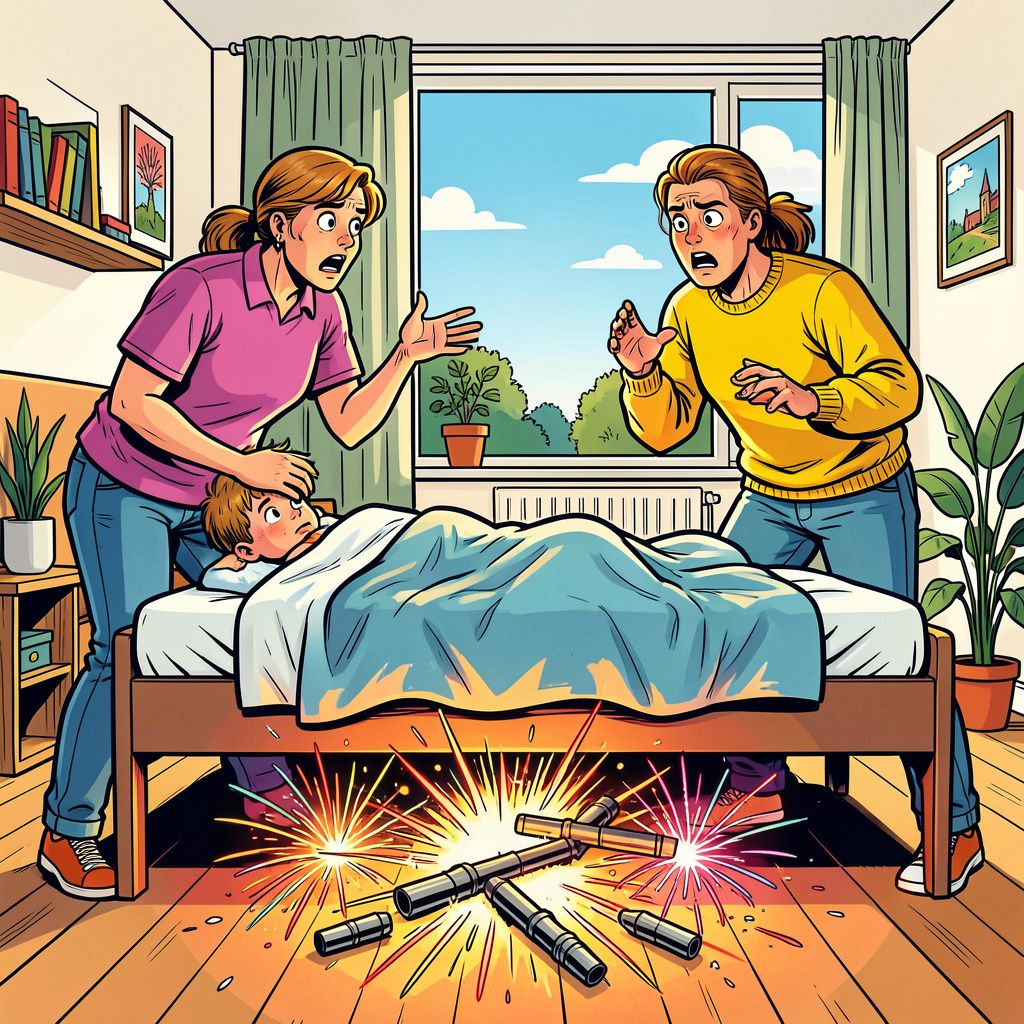 Ouders in Nijmegen vinden levensgevaarlijke mortierbommen onder het matras van hun kinderen.