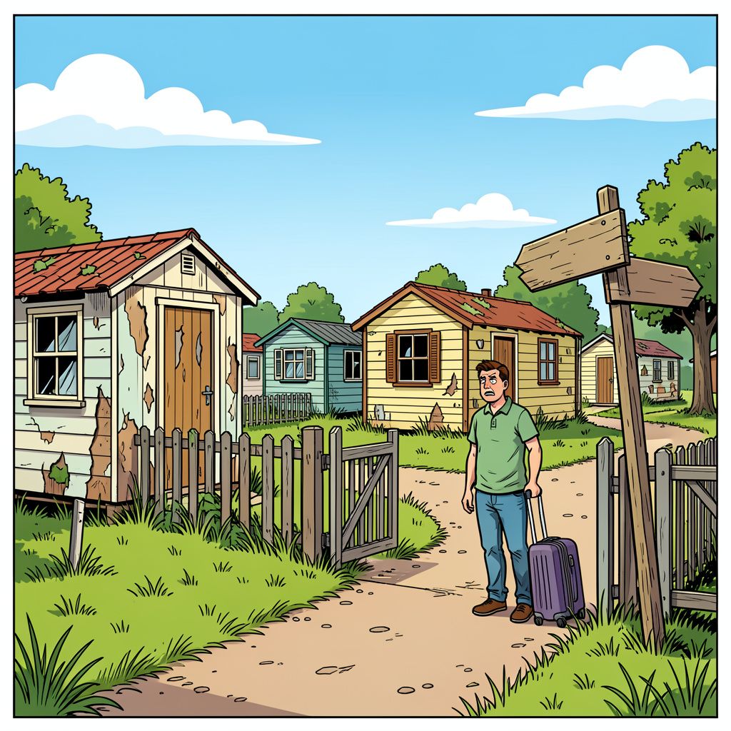 De Limburgse vakantieparken van Peter Gillis staan er verwaarloosd en vrijwel leeg bij.