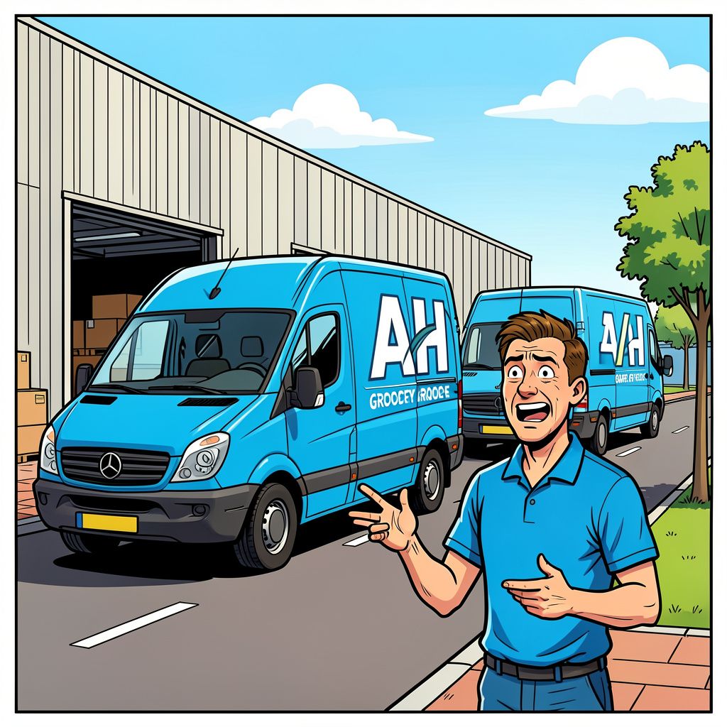 De blauwe bezorgwagens rijden weer na een gigantische digitale strop.
